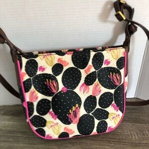 Vibrant Cactus Pattern Crossbody Bag